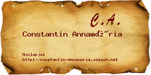 Constantin Annamária névjegykártya